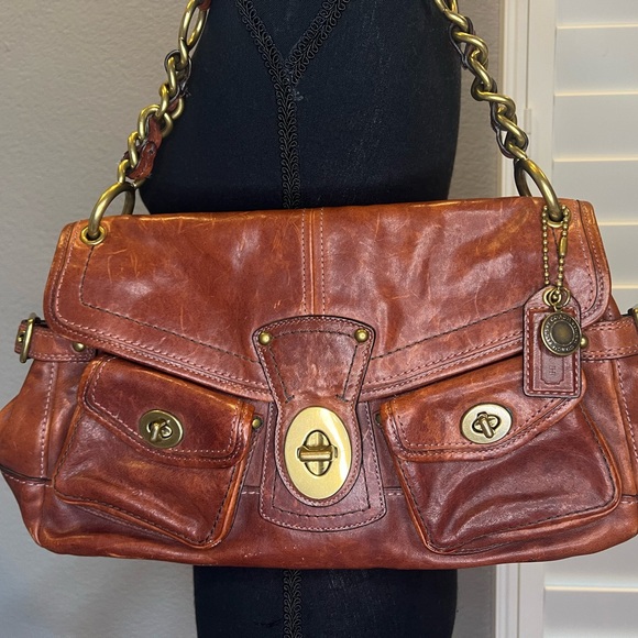 Coach 65th Anniversary Mahogany Red Vachetta Leather Limited Edition with Wallet - Picture 2 of 15